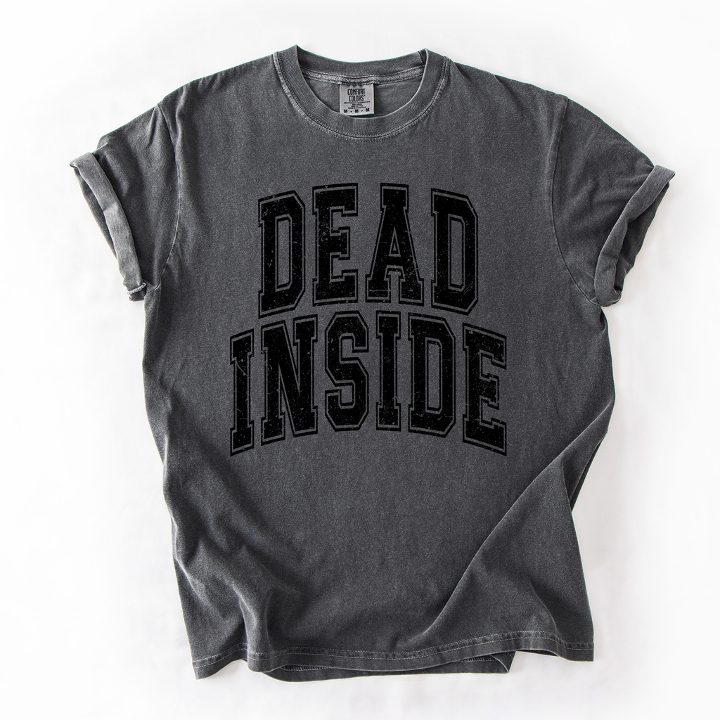 Dead Inside, Mood, Halloween, Vibes, Comfort Colors - Adult & Kids T-Shirts, Sweatshirts & Hoodies apparel design preview 1