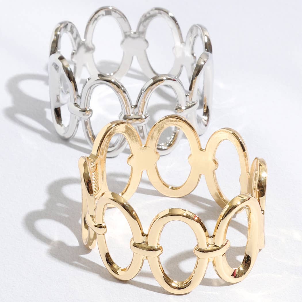 Connected Oval Shape Gold&Rhodium Plated Bracelet - Adult & Kids T-Shirts, Sweatshirts & Hoodies apparel design preview 1