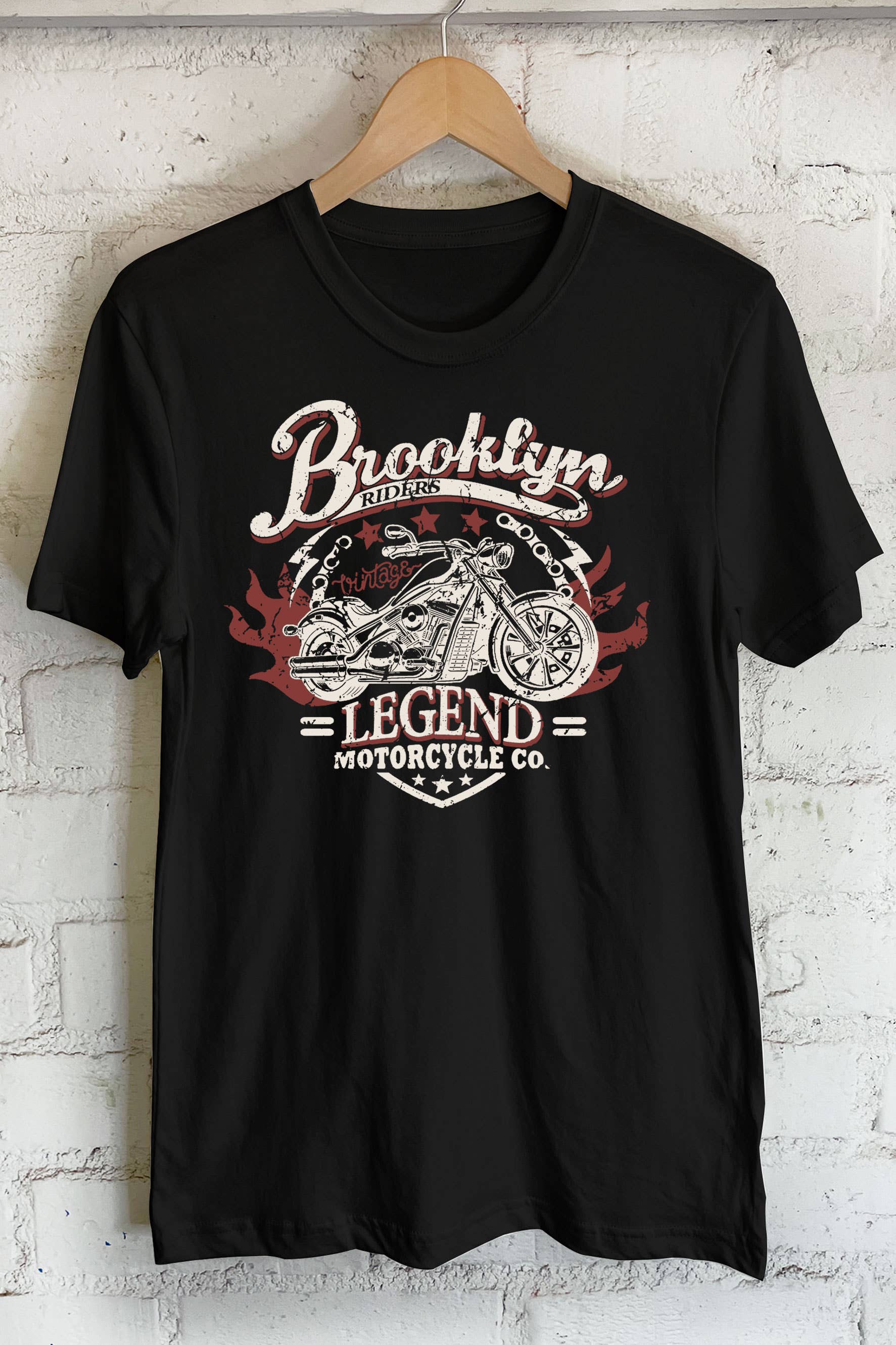 Brooklyn Riders Legend Motorcycle - Adult & Kids T-Shirts, Sweatshirts & Hoodies apparel design preview 1