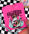 Ghost Guitar Western Comfort Color Hot Pink - Adult & Kids T-Shirts, Sweatshirts & Hoodies apparel design preview 1