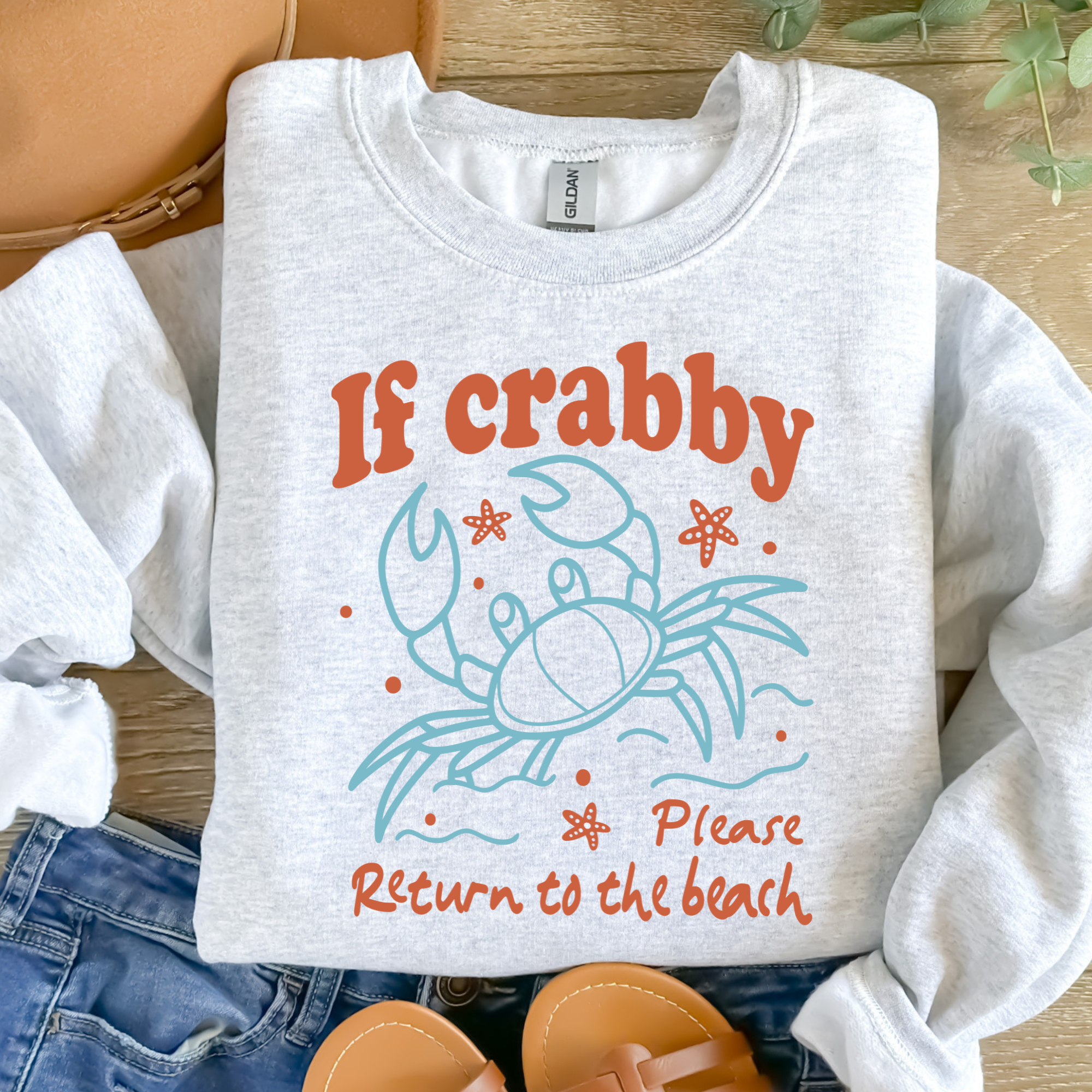 Crabby Beach Graphic or Crewneck - Adult & Kids T-Shirts, Sweatshirts & Hoodies apparel design preview 1