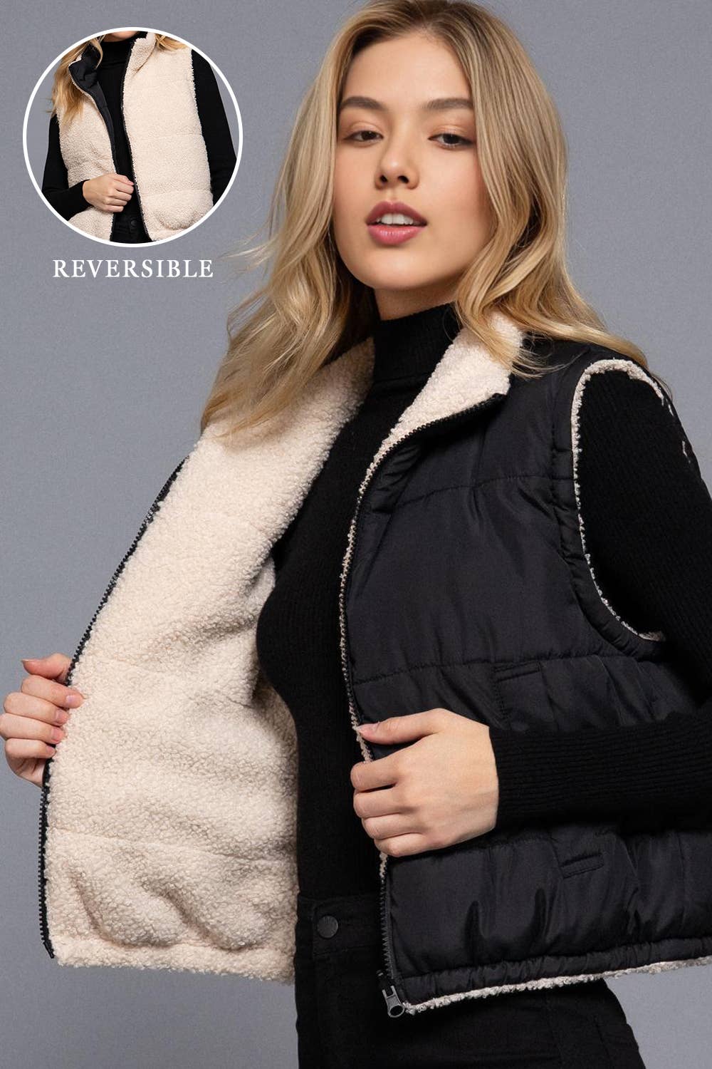 .Reversible Fur Padding Vest SI-26777 - Adult & Kids T-Shirts, Sweatshirts & Hoodies apparel design preview 1