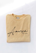 America Est.1776 Mineral Washed Graphic Top - Adult & Kids T-Shirts, Sweatshirts & Hoodies apparel design preview 1