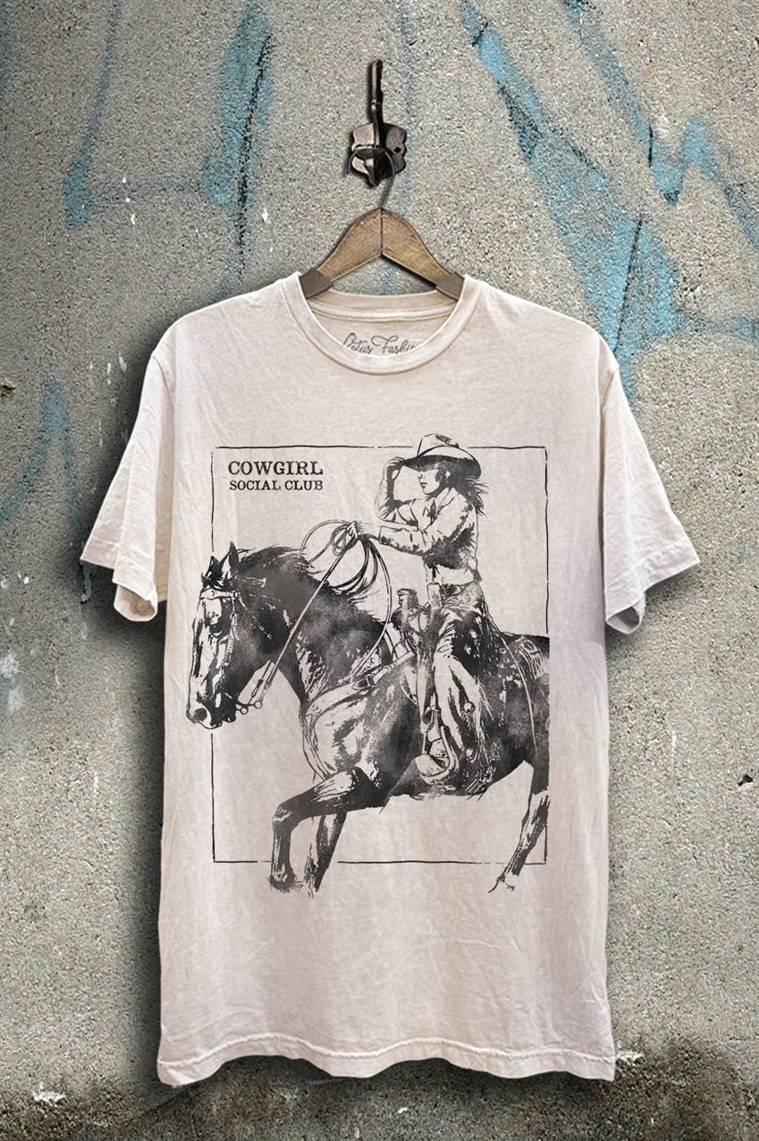 Cowgirl Social Club Graphic Top - Adult & Kids T-Shirts, Sweatshirts & Hoodies apparel design preview 1
