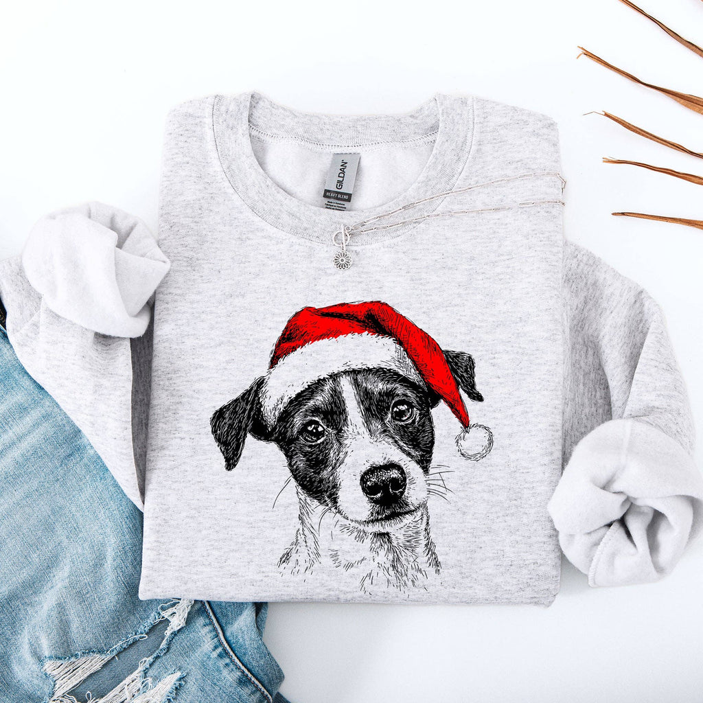 Jack Russell, Santa, Terrier Dog, Christmas, Pet - Adult & Kids T-Shirts, Sweatshirts & Hoodies apparel design preview 1
