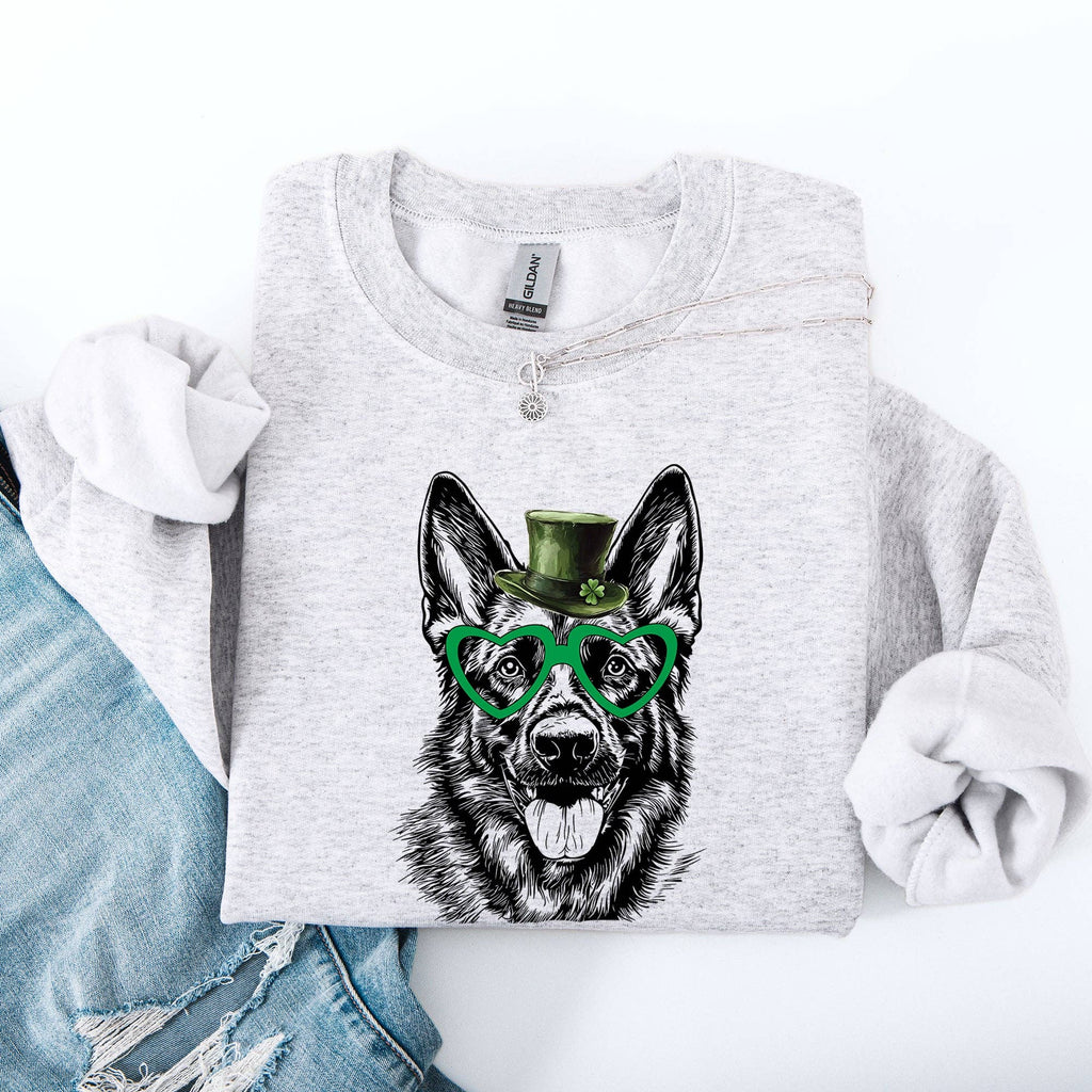 German Shepherd, Dog, St Patrick's Day, Lucky, - Adult & Kids T-Shirts, Sweatshirts & Hoodies apparel design preview 1