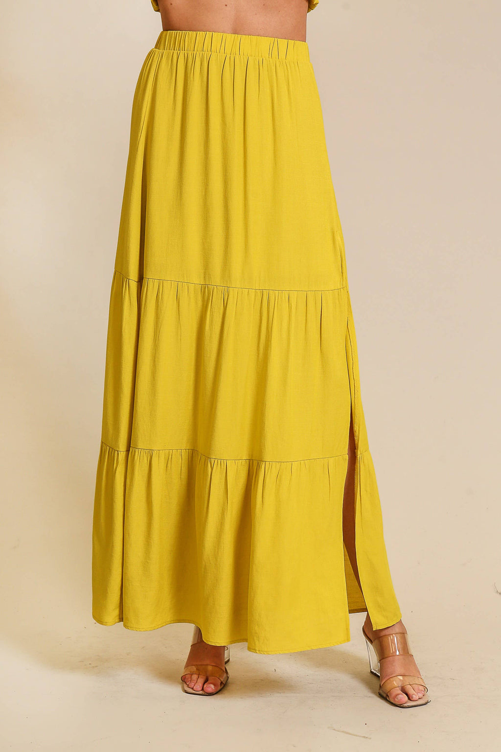 0116 Set-Boho Tiered Maxi Skirt w/ Side Slit SI-29376 - Adult & Kids T-Shirts, Sweatshirts & Hoodies apparel design preview 1