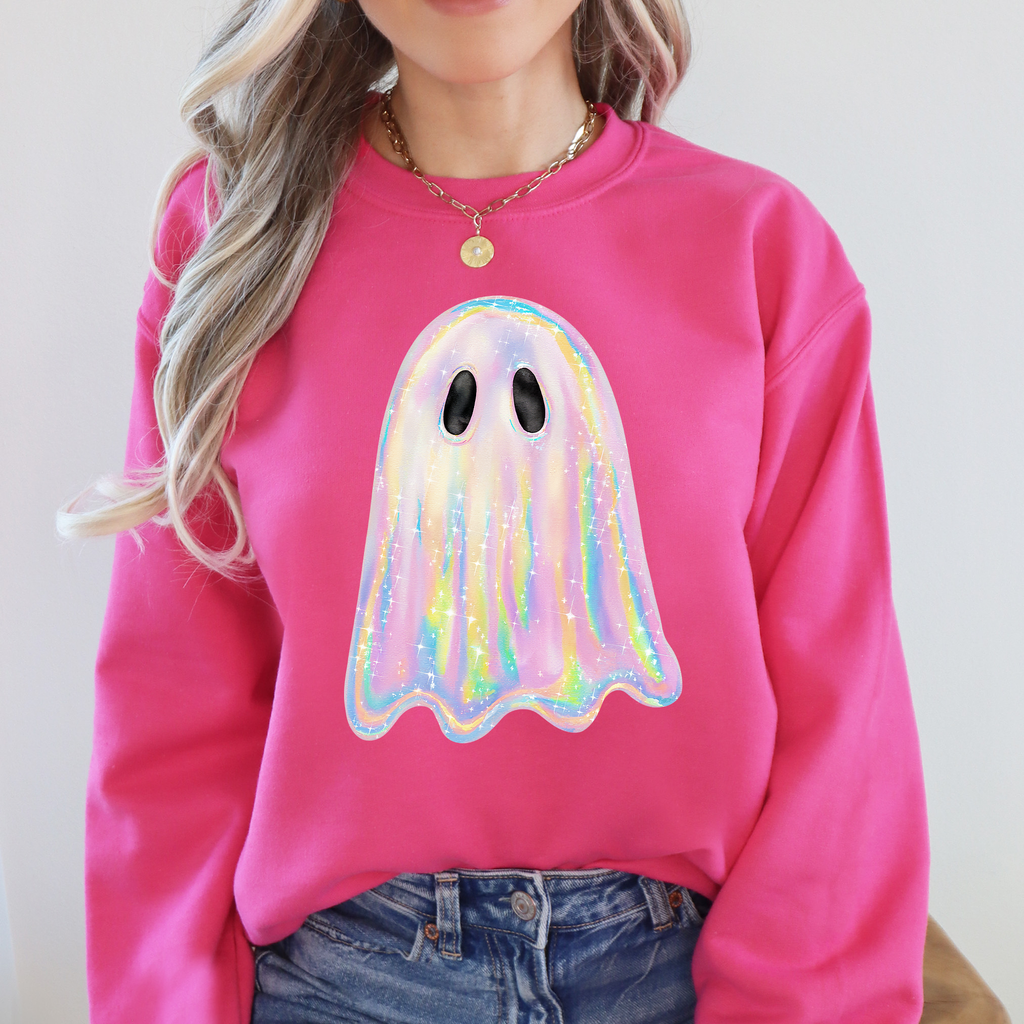 Shimmering Ghost, Iridescent Halloween - Adult & Kids T-Shirts, Sweatshirts & Hoodies apparel design preview 1