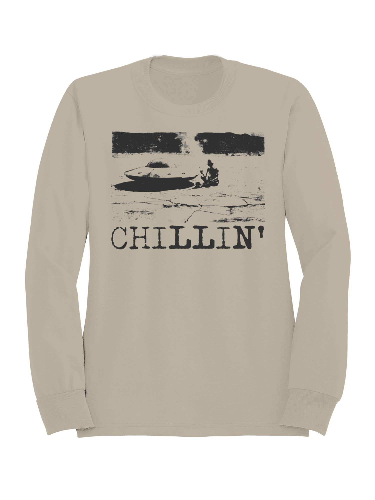 Alien Chillin' Retro Aesthetic Women's - Adult & Kids T-Shirts, Sweatshirts & Hoodies apparel design preview 1