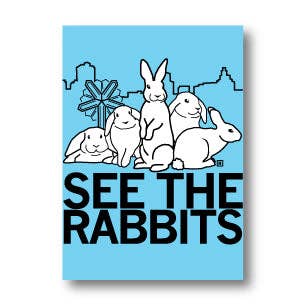 See the Rabbits Postcard - Adult & Kids T-Shirts, Sweatshirts & Hoodies apparel design preview 1