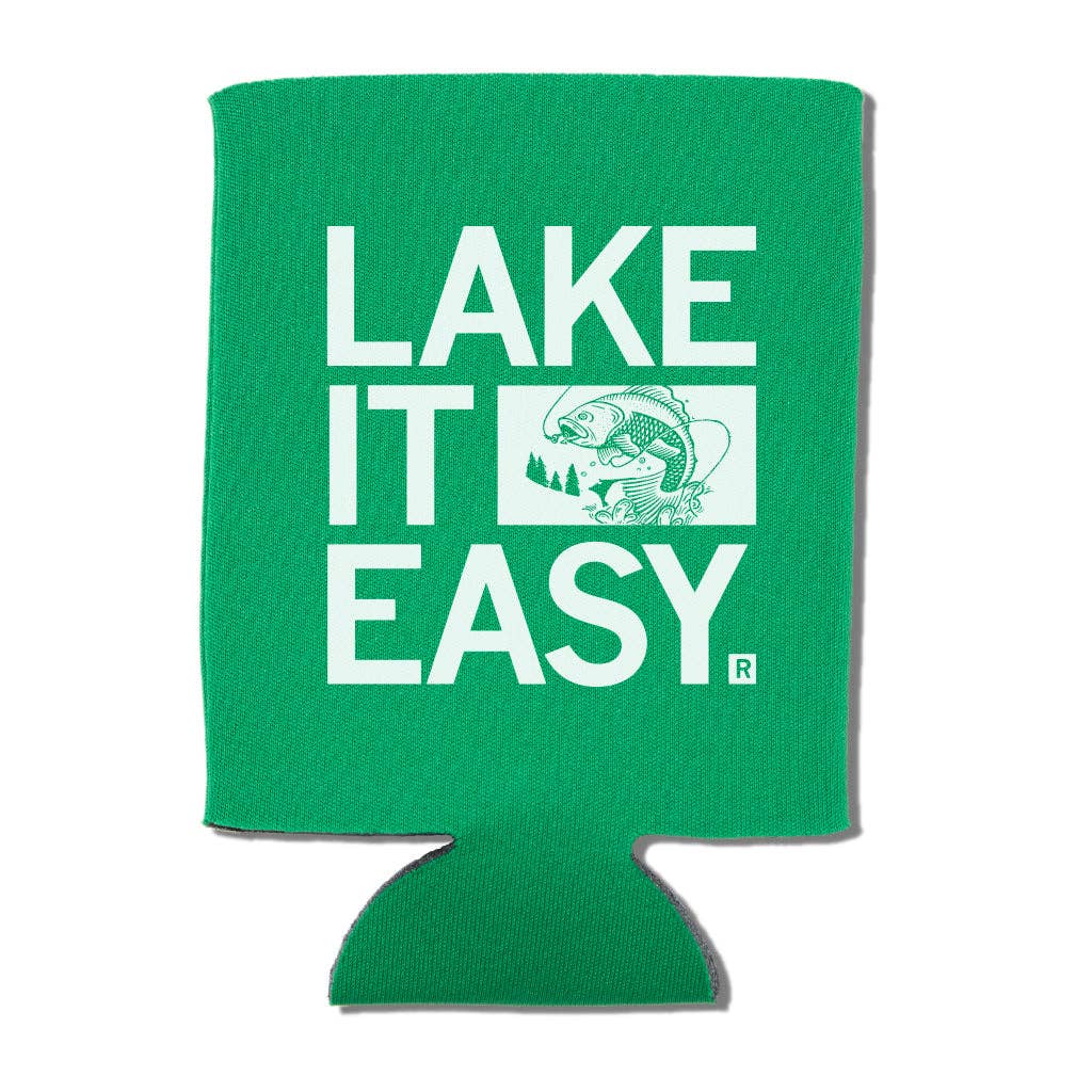 Lake It Easy Fishing Can Cooler - Adult & Kids T-Shirts, Sweatshirts & Hoodies apparel design preview 1