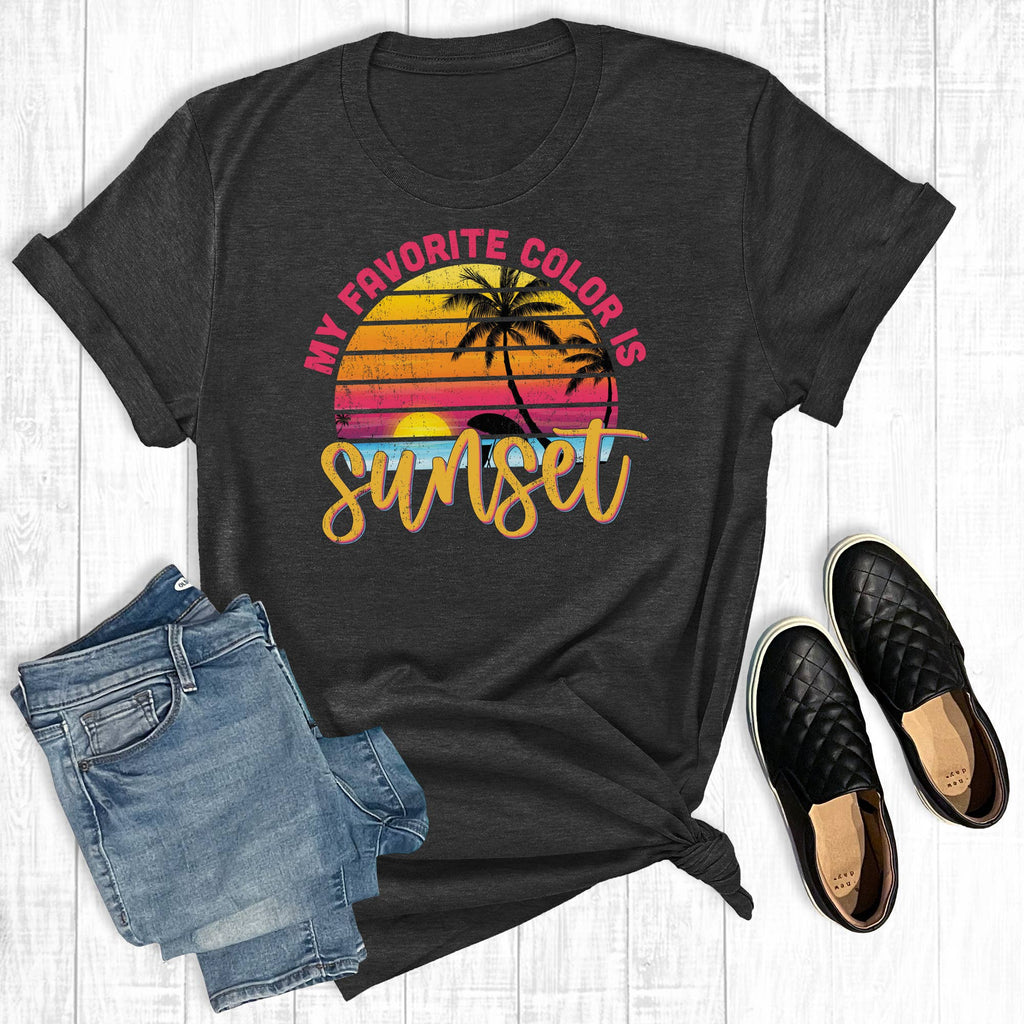 My Favorite Color Is Sunset - Adult & Kids T-Shirts, Sweatshirts & Hoodies apparel design preview 1
