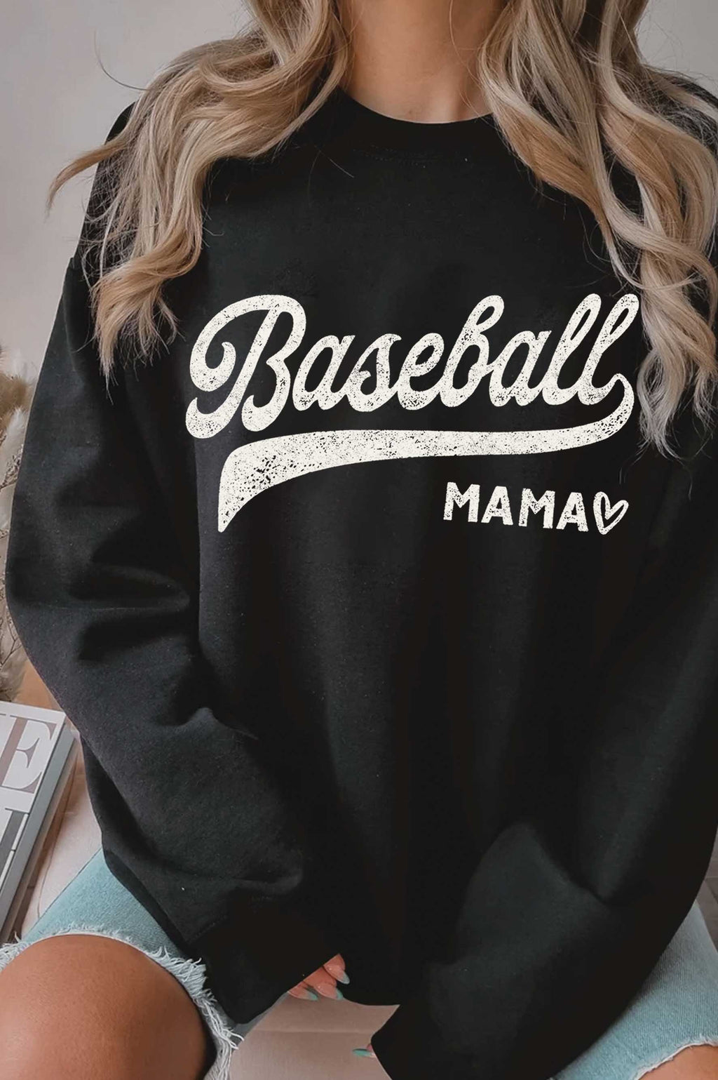 Baseball Mama Graphic Brushed - Adult & Kids T-Shirts, Sweatshirts & Hoodies apparel design preview 1