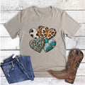 Valentine Western Animal Print Turquoise Hearts - Adult & Kids T-Shirts, Sweatshirts & Hoodies apparel design preview 1
