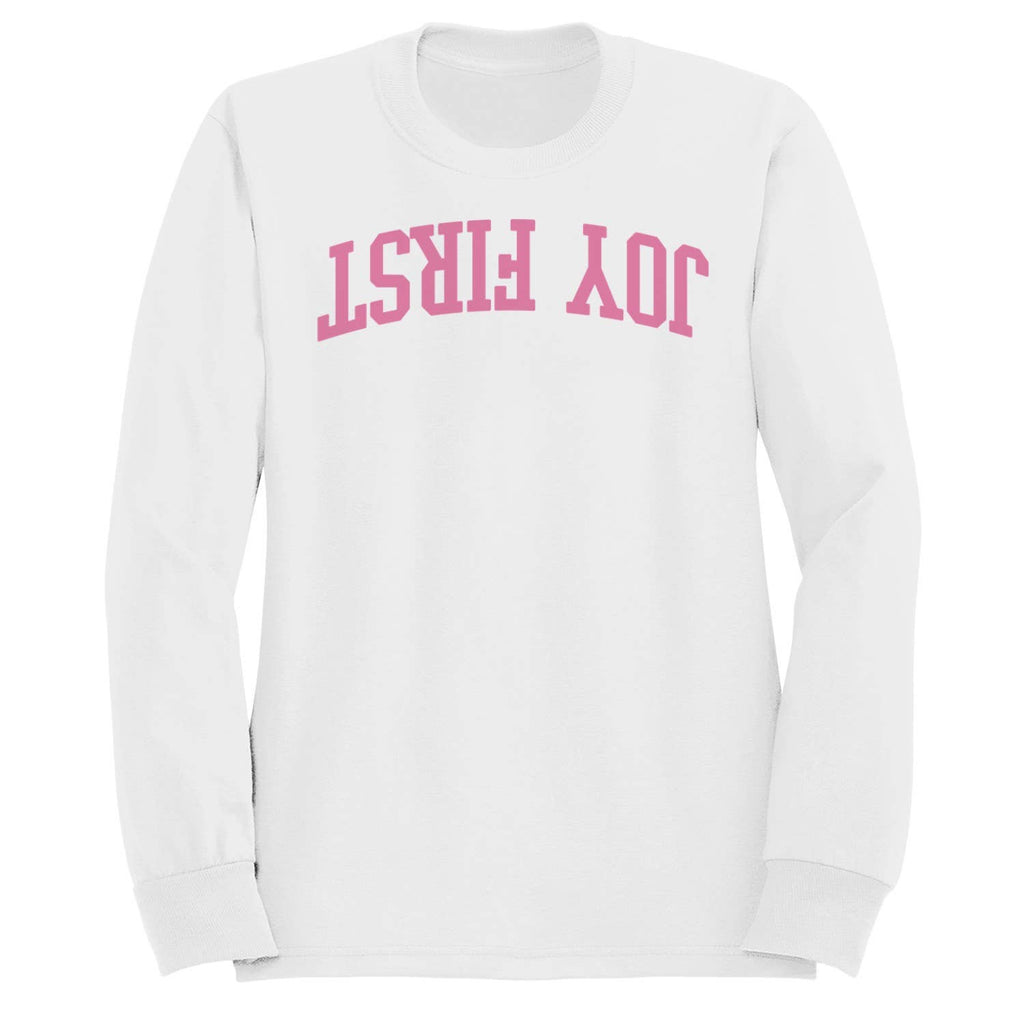 Joy First Motivational Arched Text Men's - Adult & Kids T-Shirts, Sweatshirts & Hoodies apparel design preview 1