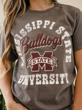 Mississippi State Bulldogs Draft Charcoal Thrifted - Adult & Kids T-Shirts, Sweatshirts & Hoodies apparel design preview 1