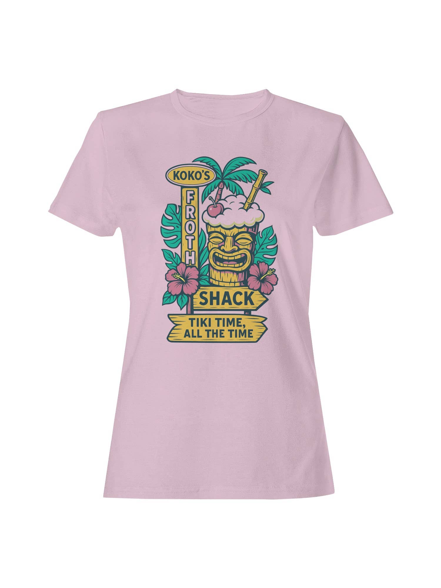 Koko's Froth Shack Tiki Design Women's - Adult & Kids T-Shirts, Sweatshirts & Hoodies apparel design preview 1