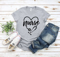 Nurse Heart Stethoscope - Adult & Kids T-Shirts, Sweatshirts & Hoodies apparel design preview 1