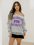 Tcu Horned Frogs Vintage Sport Gray Flashdance - Adult & Kids T-Shirts, Sweatshirts & Hoodies apparel design preview 1
