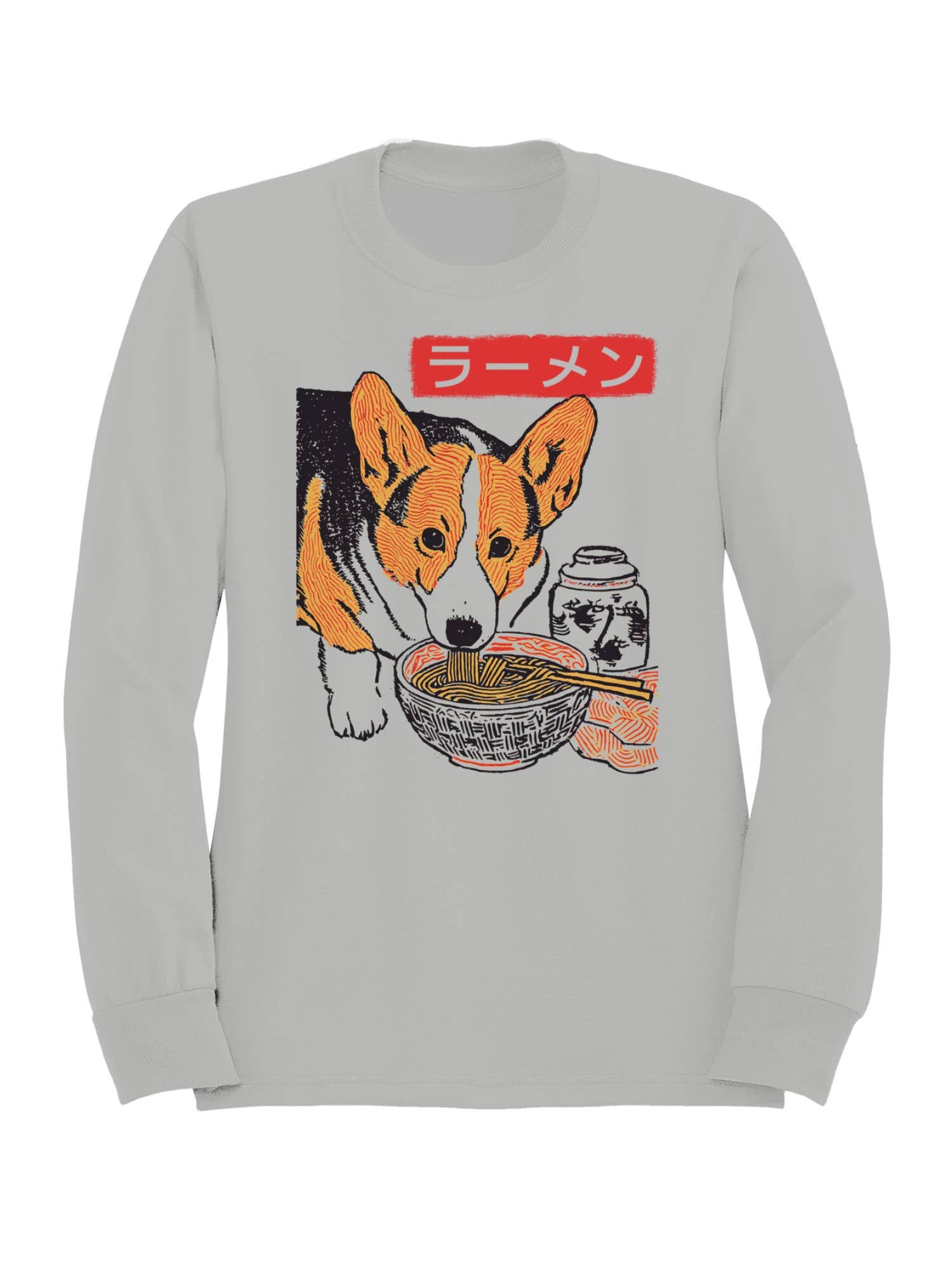 Corgi Ramen Delight Illustration Women's - Adult & Kids T-Shirts, Sweatshirts & Hoodies apparel design preview 1