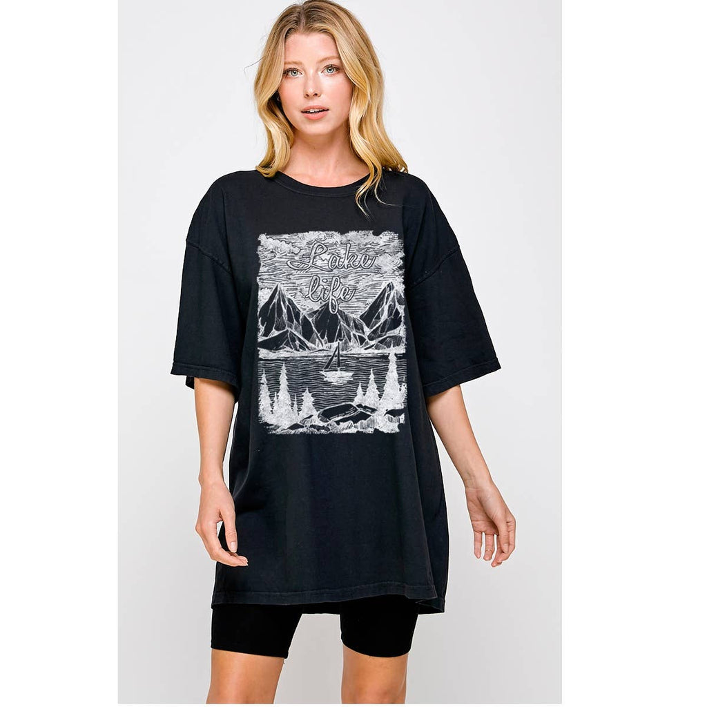 Lake Life Mineral Vintage Graphic Oversized - Adult & Kids T-Shirts, Sweatshirts & Hoodies apparel design preview 1