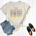 Teacher Stacked Easter Bunny Graphic - Adult & Kids T-Shirts, Sweatshirts & Hoodies apparel design preview 1