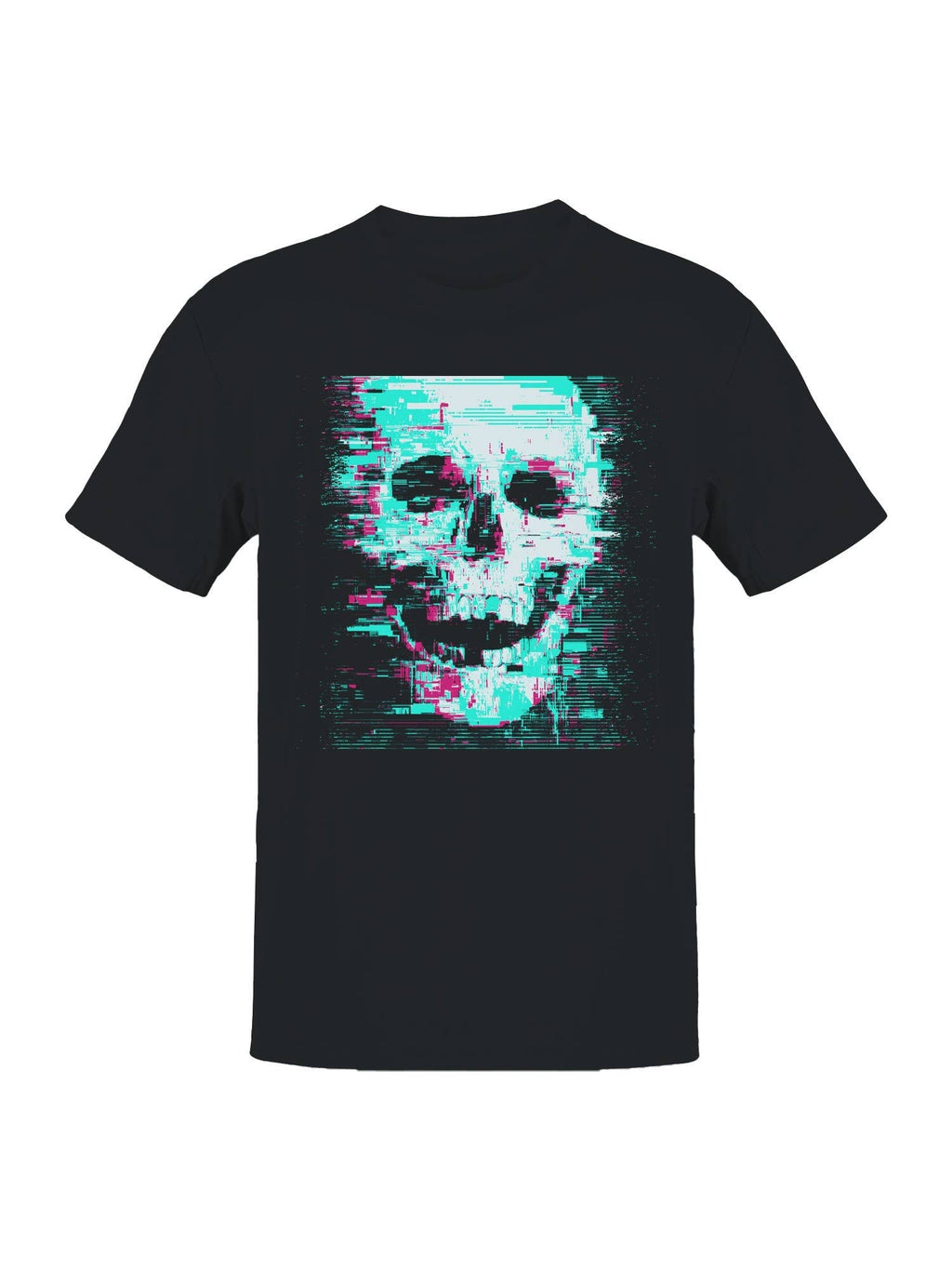 Glitch Skull Cyberpunk Art Men's - Adult & Kids T-Shirts, Sweatshirts & Hoodies apparel design preview 1