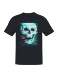 Glitch Skull Cyberpunk Art Men's - Adult & Kids T-Shirts, Sweatshirts & Hoodies apparel design preview 1