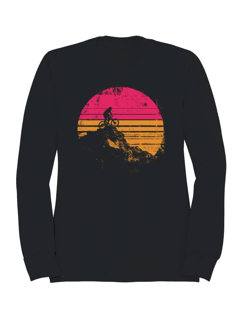 Mountain Biking Retro Sunset Men's - Adult & Kids T-Shirts, Sweatshirts & Hoodies apparel design preview 1