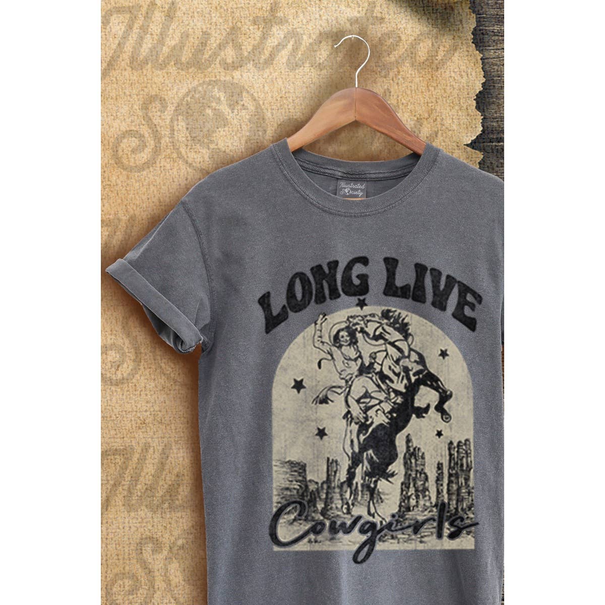 Long Live Cowgirls Vintage Graphic - Adult & Kids T-Shirts, Sweatshirts & Hoodies apparel design preview 1