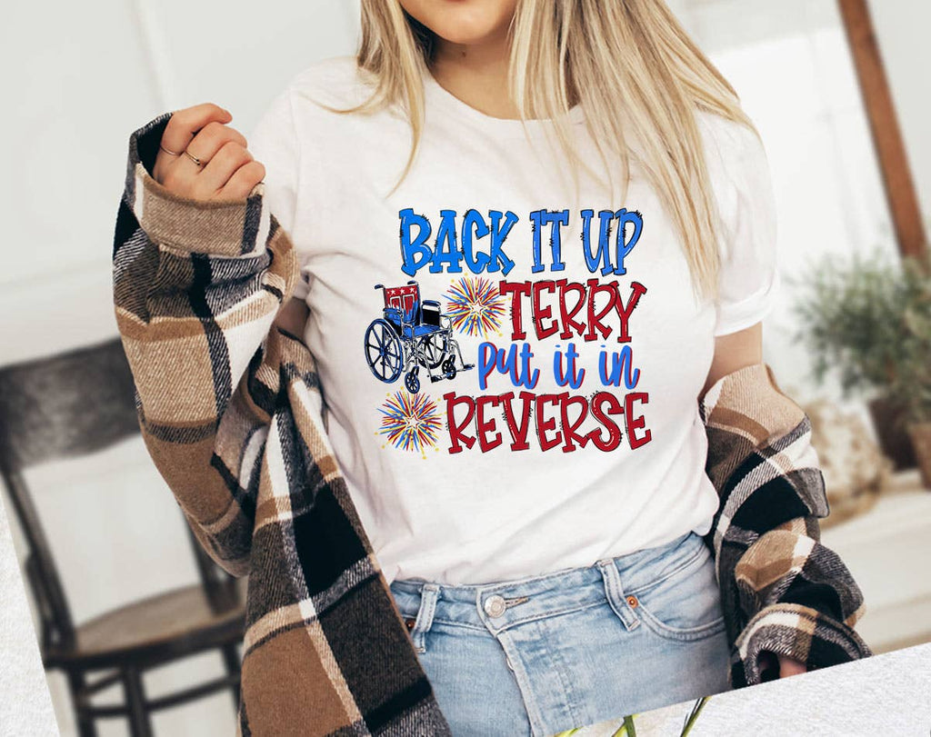 Back It Up Terry Funny Fireworks July 4th Meme - Adult & Kids T-Shirts, Sweatshirts & Hoodies apparel design preview 1