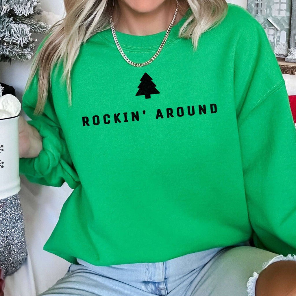 Rocking Around the Christmas Tree, Minimalist - Adult & Kids T-Shirts, Sweatshirts & Hoodies apparel design preview 1