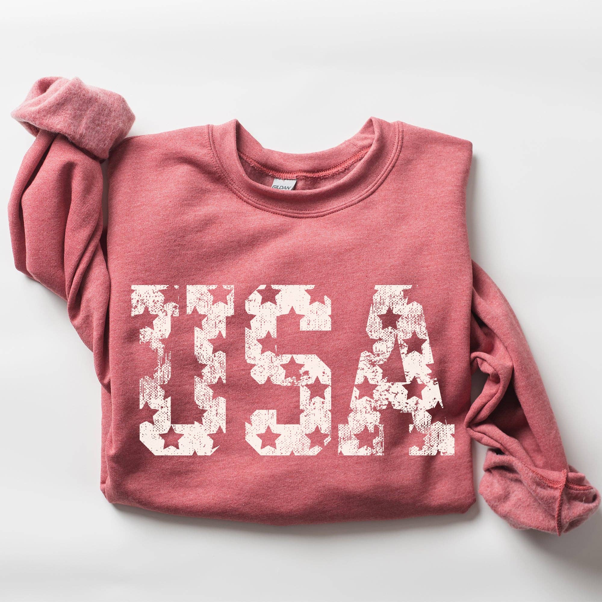 Retro USA Stars Patriotic America 4th of July - Adult & Kids T-Shirts, Sweatshirts & Hoodies apparel design preview 1