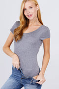 Double Scoop Neck Fitted Cotton Bodysuit - Adult & Kids T-Shirts, Sweatshirts & Hoodies apparel design preview 1