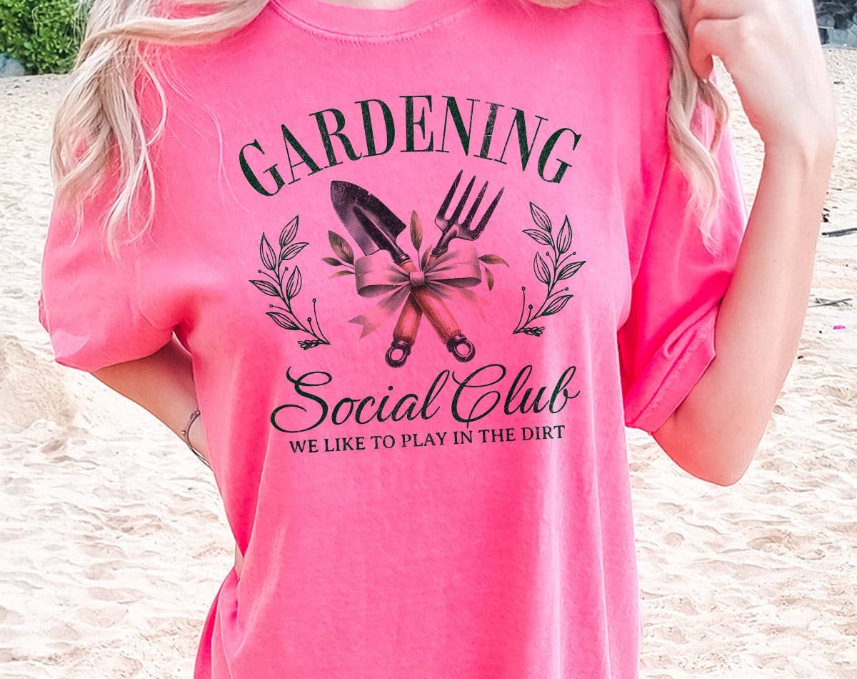 Gardening Social Club Cute Garden Comfort Colors - Adult & Kids T-Shirts, Sweatshirts & Hoodies apparel design preview 1