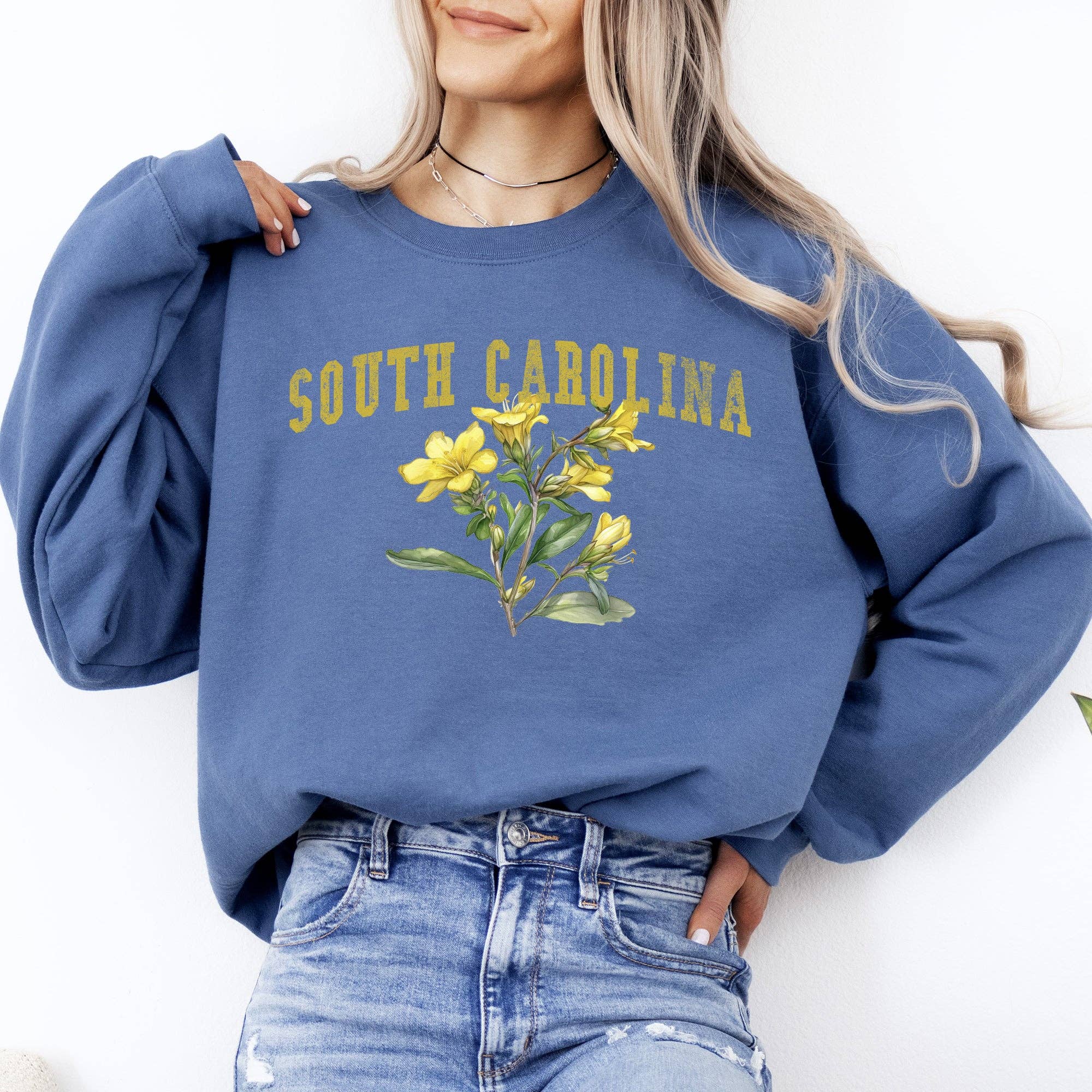 South Carolina State Flower - Adult & Kids T-Shirts, Sweatshirts & Hoodies apparel design preview 1