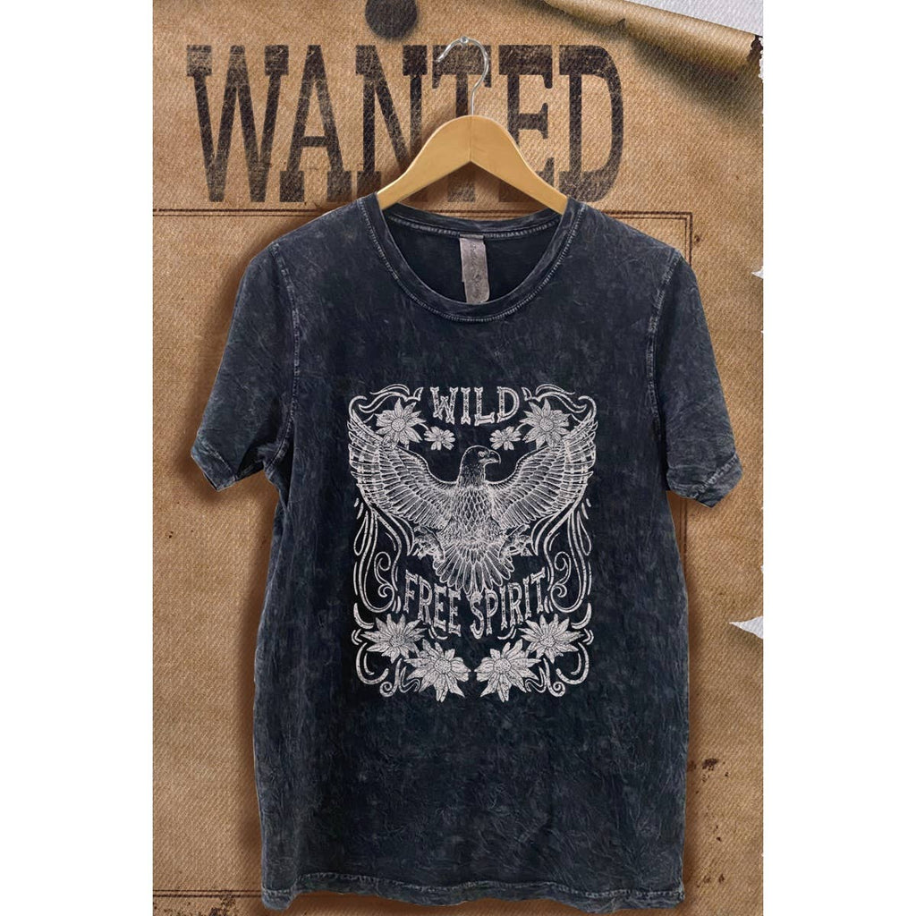Wild Free Spirit Mineral Wash Vintage Graphic - Adult & Kids T-Shirts, Sweatshirts & Hoodies apparel design preview 1