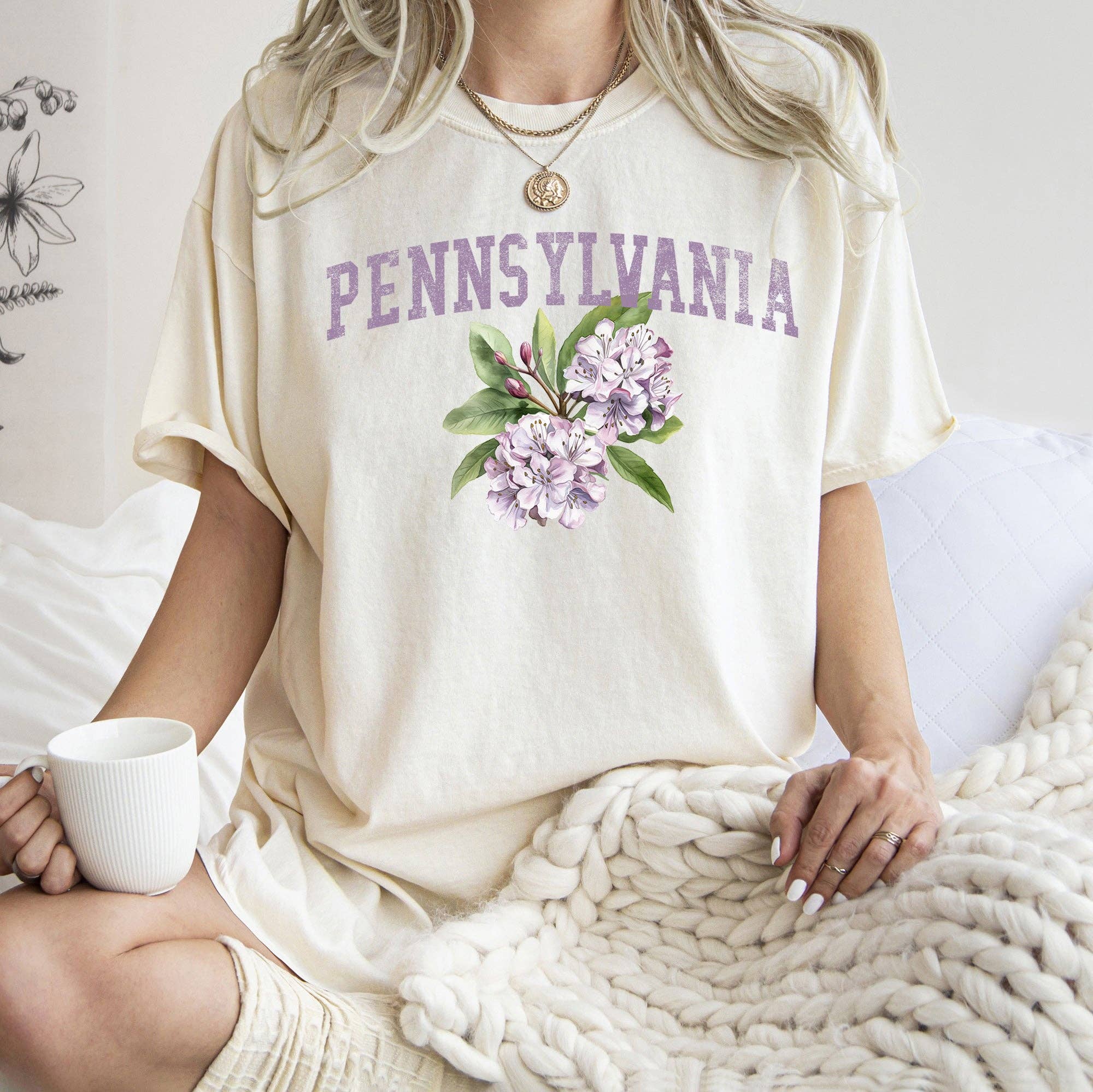 Pennsylvania State Flower - Adult & Kids T-Shirts, Sweatshirts & Hoodies apparel design preview 1