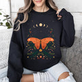 Celestial Garden Tale, Moth, Moon, and Flowers - Adult & Kids T-Shirts, Sweatshirts & Hoodies apparel design preview 1