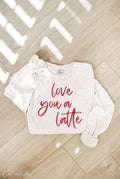 Love You A Latte Mineral Washed Graphic - Adult & Kids T-Shirts, Sweatshirts & Hoodies apparel design preview 1