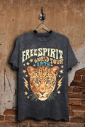 Free Spirit World Tour Leopard Graphic Top - Adult & Kids T-Shirts, Sweatshirts & Hoodies apparel design preview 1
