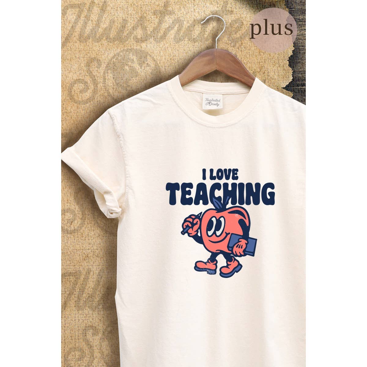 I Love Teaching Vintage Graphic Plus - Adult & Kids T-Shirts, Sweatshirts & Hoodies apparel design preview 1
