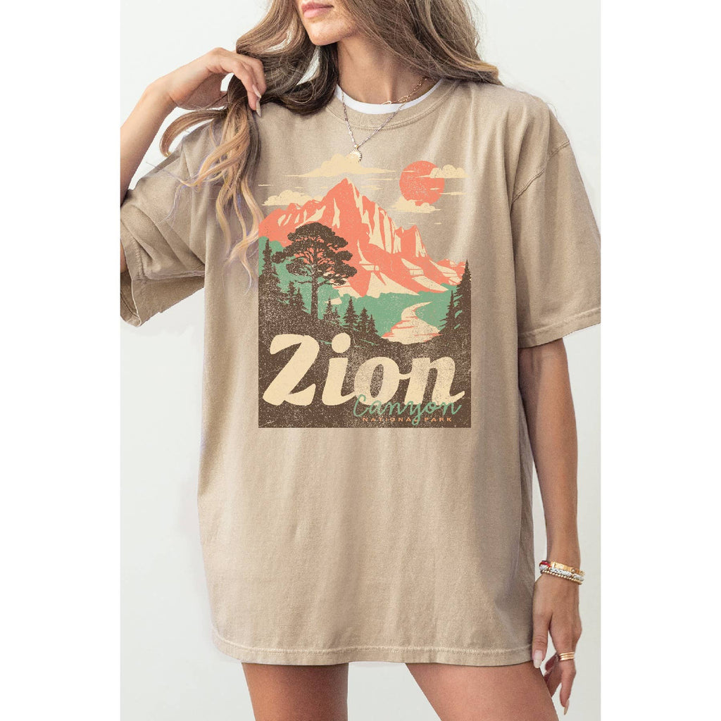 Zion Canyon National Park Oversized Unisex T - Adult & Kids T-Shirts, Sweatshirts & Hoodies apparel design preview 1