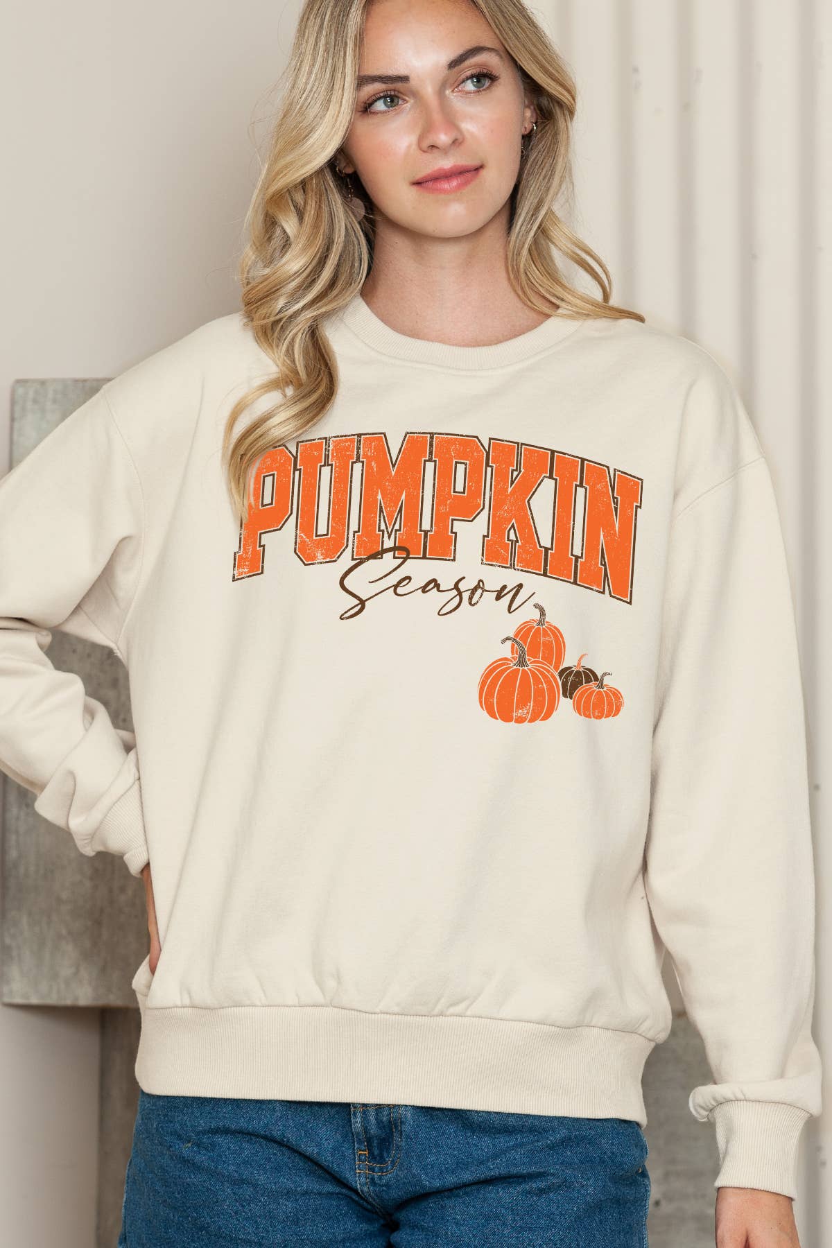 Women Pumpkin Graphic Print Sweater Top - Adult & Kids T-Shirts, Sweatshirts & Hoodies apparel design preview 1