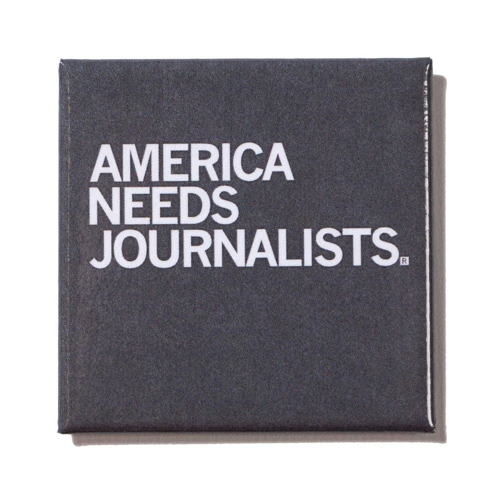 America Needs Journalists Metal Magnet - Adult & Kids T-Shirts, Sweatshirts & Hoodies apparel design preview 1