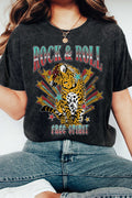 Rock and Roll Leopard Graphic Mineral Washed - Adult & Kids T-Shirts, Sweatshirts & Hoodies apparel design preview 1
