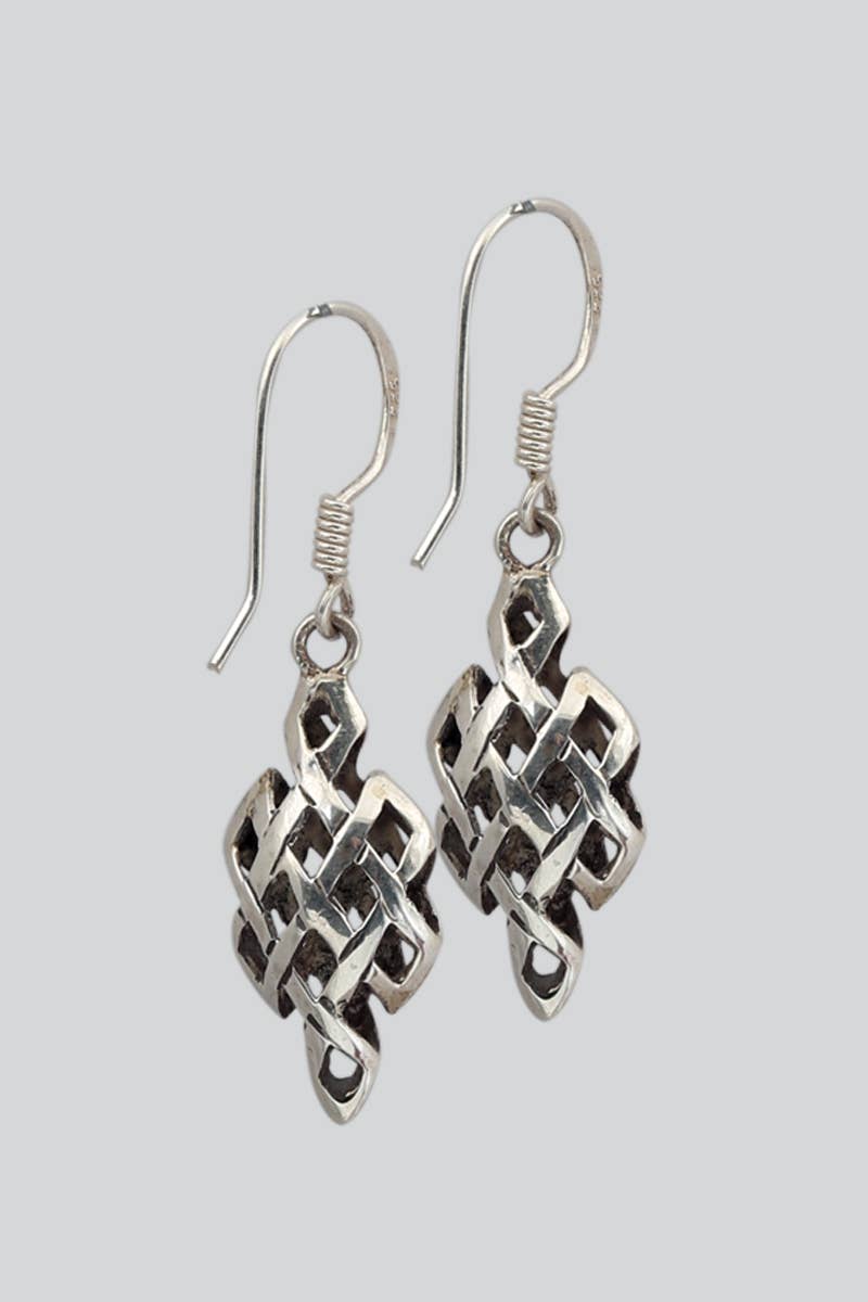 Endless-Knot Sterling Silver Earrings (ER-03) - Adult & Kids T-Shirts, Sweatshirts & Hoodies apparel design preview 1