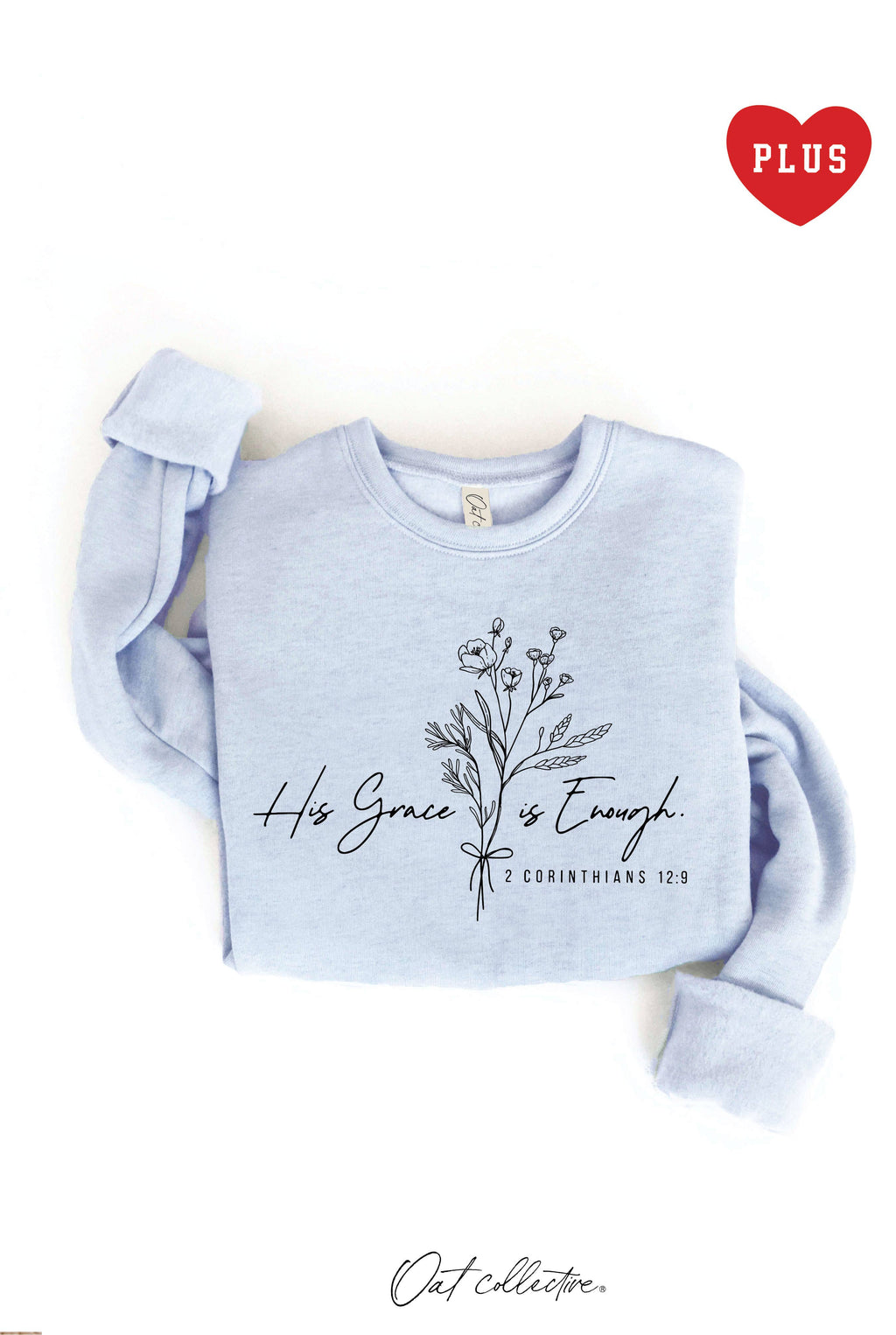 His Grace Is Enough Plus Graphic - Adult & Kids T-Shirts, Sweatshirts & Hoodies apparel design preview 1