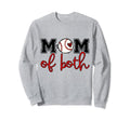 Mom Both Softball Baseball Mama Moms Sweatshirt - Unique Graphic Unisex - T-Shirt, Sweatshirt, Hoodie
