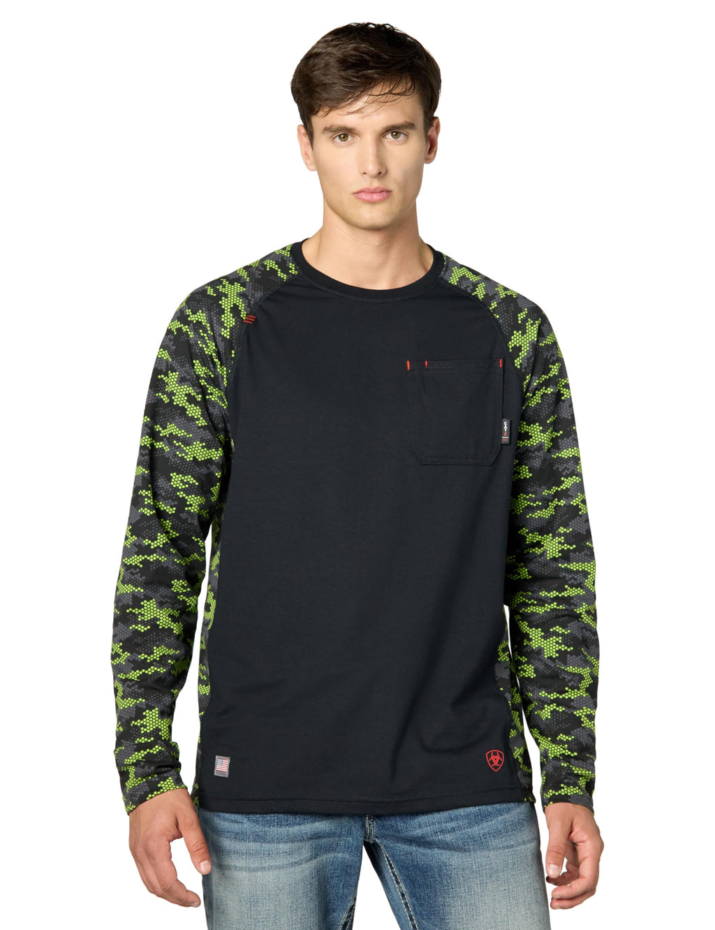 Ariat Mens Fr Ac Stretch Camo T-Shirt - Fun Novelty Design Men Women - T-Shirt, Sweatshirt, Hoodie